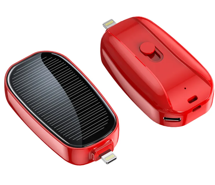 Mini Solar Power Bank Keychain Charger