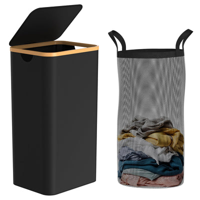 Slim Space-Saving Laundry Hamper