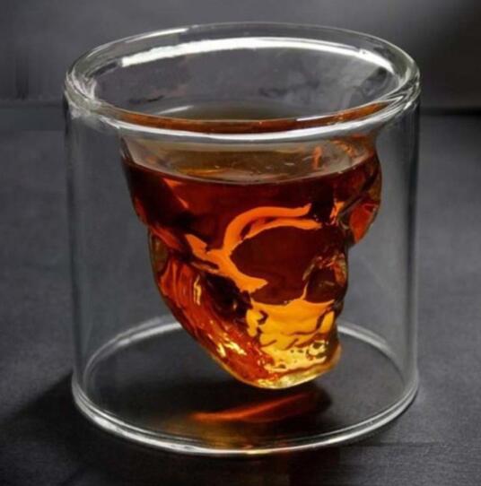 Crystal Skull Wine Glass