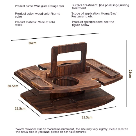Portable Wine & Glass Holder Rack