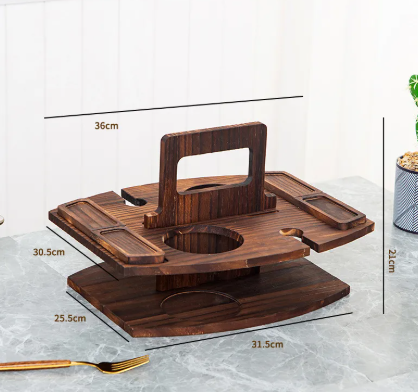 Portable Wine & Glass Holder Rack