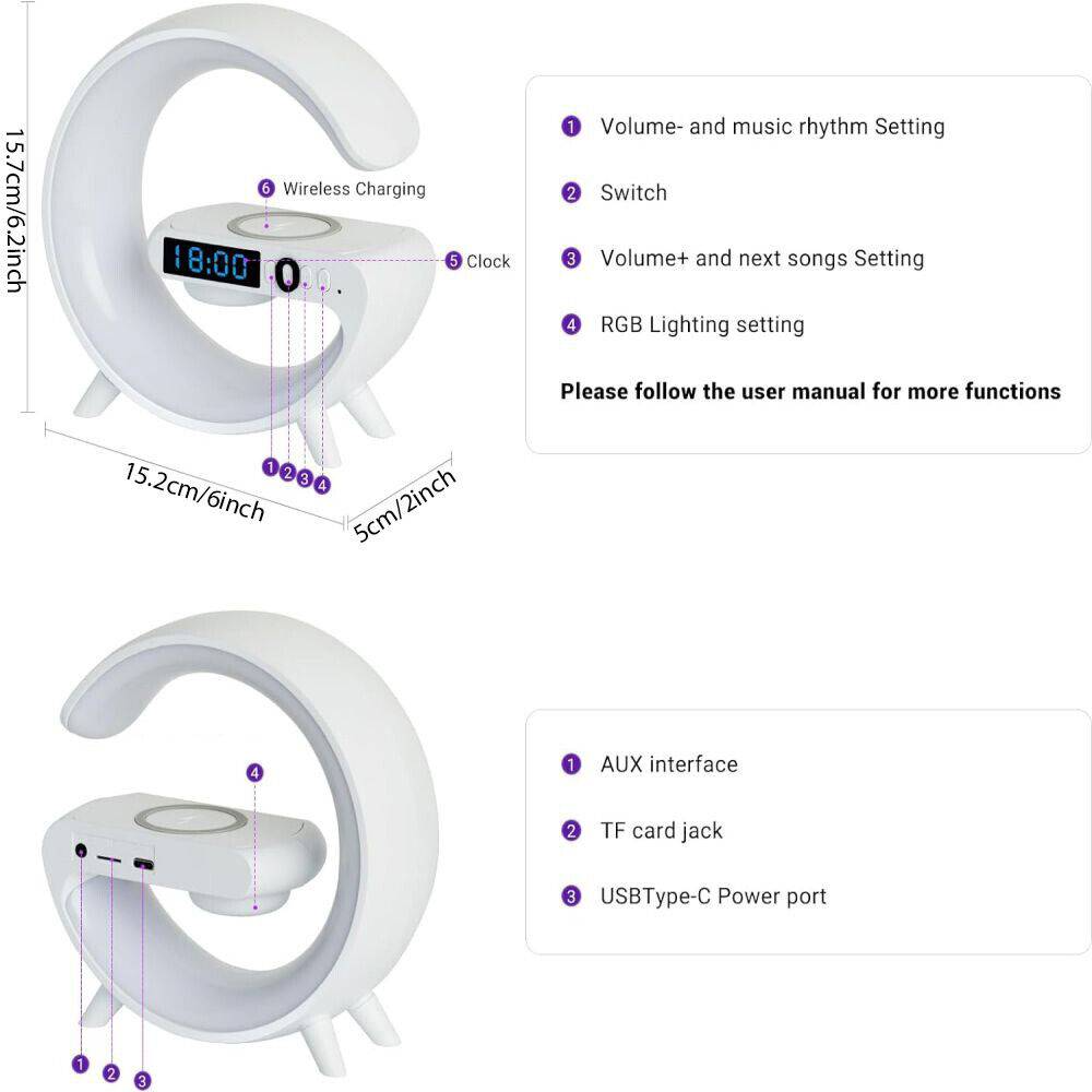 Smart G Lamp Wireless Charger & Bluetooth Speaker